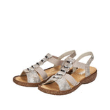 Metallic Flat Sandal 62850-90 | Metallic Rose