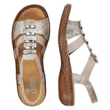 Metallic Flat Sandal 62850-90 | Metallic Rose