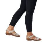 Metallic Flat Sandal 62850-90 | Metallic Rose