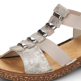 Metallic Flat Sandal 62850-90 | Metallic Rose