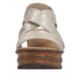 Wedge Sandal 68160-62 | Nude Metallic