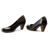 Court Shoe | 22400 | Navy | Brown Heel