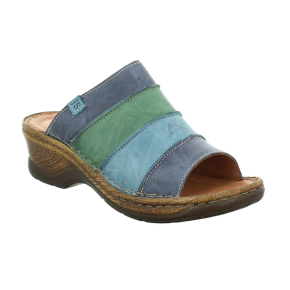 Catalonia 64 Slip On Mule | Dark Blue Multi