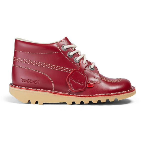 Kickers Womens Kick-Hi Leather Boot | Red