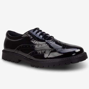 Sophia Patent Girls Brogue With Chunky Sole