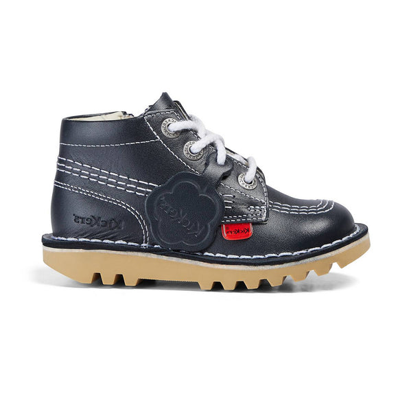 Kickers Kick Hi Infant Unisex Leather Boot | Dark Navy