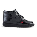 Kickers Youth Kick Hi Patent Leather Boot | Black