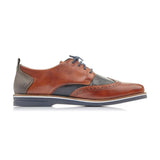 Leather Lace Up Brogue | 12532-24 | Brown/Navy