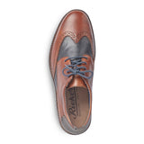 Leather Lace Up Brogue | 12532-24 | Brown/Navy