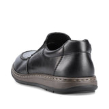 Wide Fit Leather Slip On Shoe | 17370-00 | Black