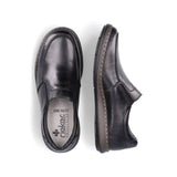 Wide Fit Leather Slip On Shoe | 17370-00 | Black