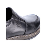 Wide Fit Leather Slip On Shoe | 17370-00 | Black