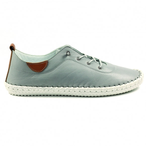 St Ives Leather Plimsoll | Grey