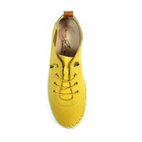 St Ives Leather Plimsoll | Yellow