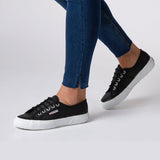 Superga 2750 Trainer | Black Tumbled Leather