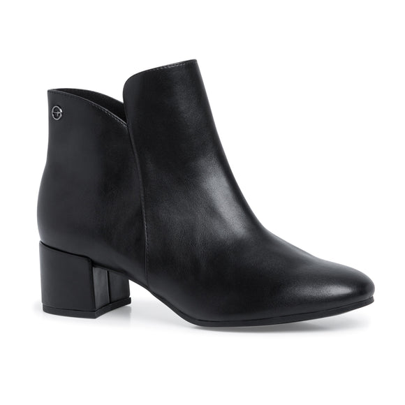 Vegan Low Heel Ankle Boot | 25382 | Black