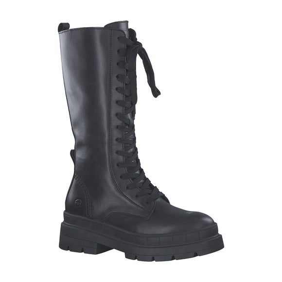 Tamaris | Chunky Lace Up Calf Boot | 25212 | Black