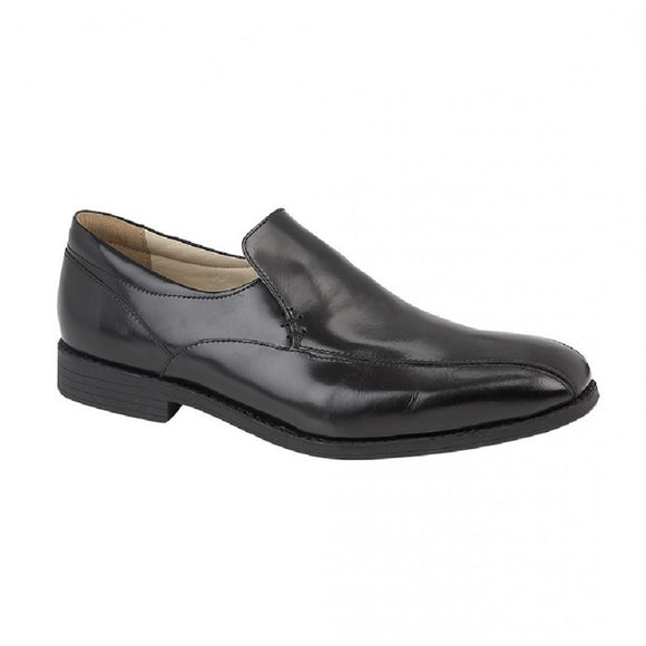 Tred Flex Centre Gusset Slip-On Shoe | Black